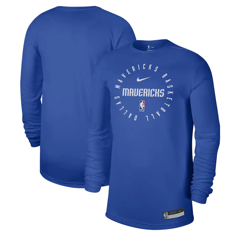 Men's Dallas Mavericks Blue 2024/25 Legend On-Court Practice Long Sleeve T-Shirt